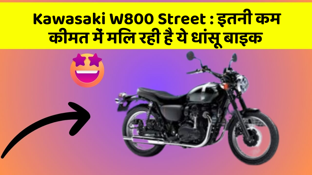 Kawasaki W800 Street : इतनी कम कीमत में मिल रही है ये धांसू बाइक