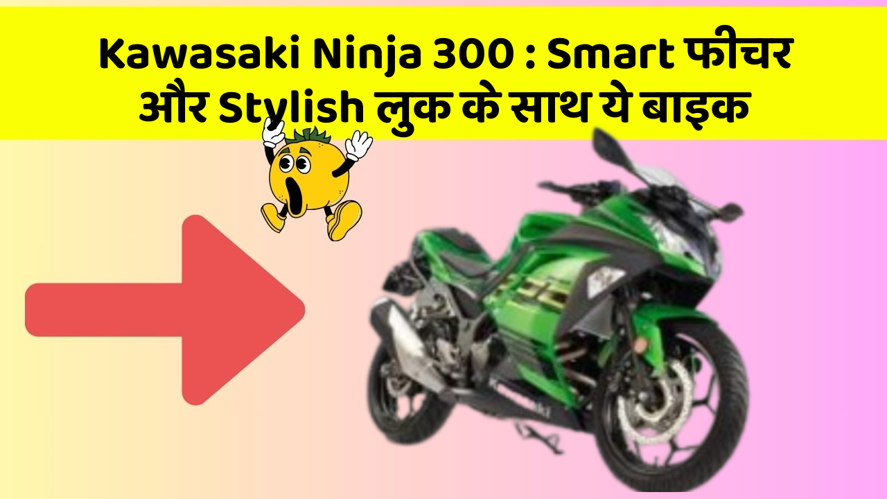 Kawasaki Ninja 300 : Smart फीचर और Stylish लुक के साथ ये बाइक